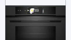 Serie 8 Compacte bakoven met magnetron 60 x 45 cm Mat zwart