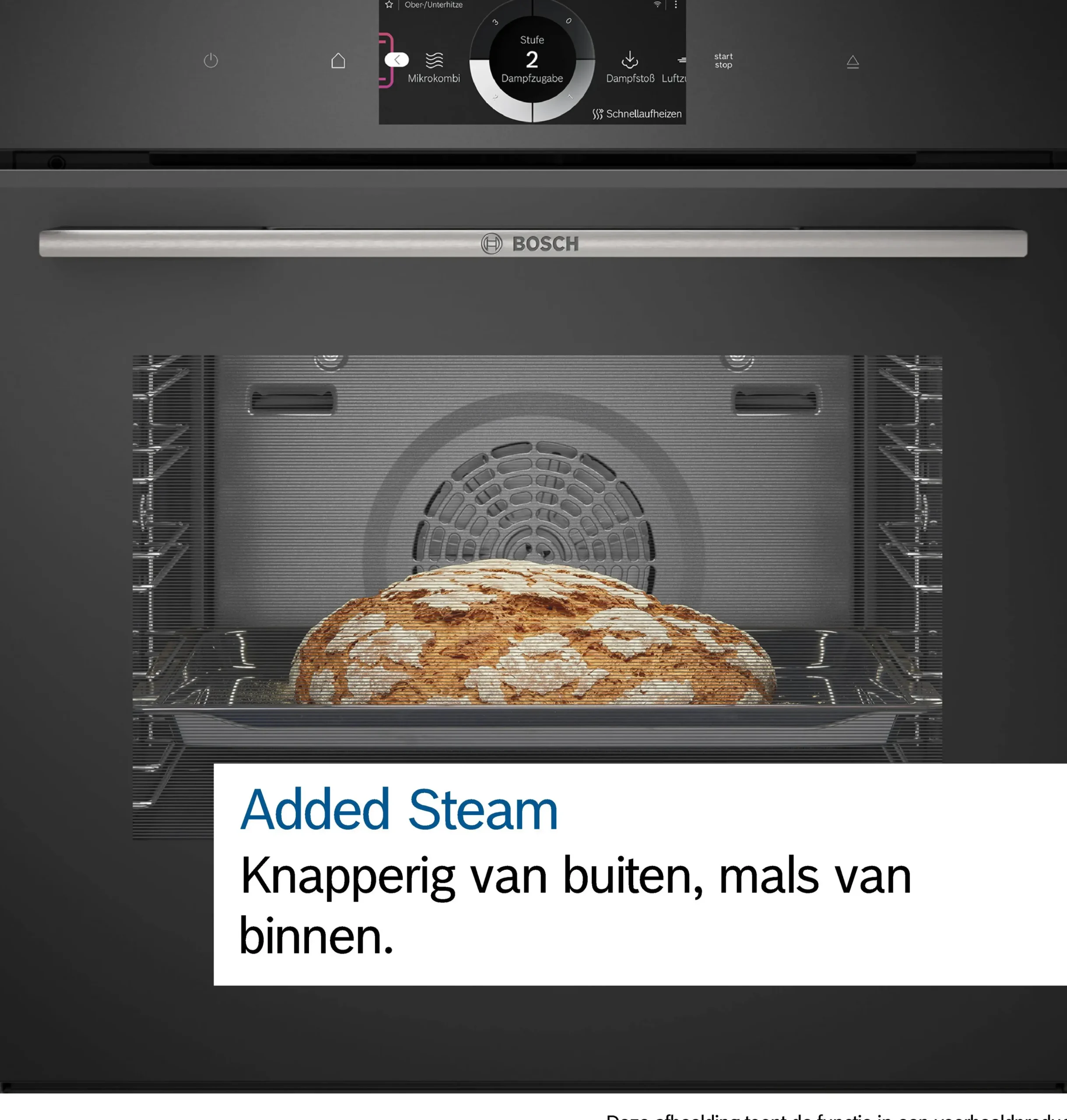 Serie 8 Compacte bakoven met volwaardige stoom 60 x 45 cm Zwart