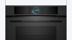 Serie 8 Compacte bakoven met volwaardige stoom 60 x 45 cm Mat zwart