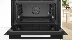 Serie 8 Compacte bakoven met volwaardige stoom 60 x 45 cm Mat zwart