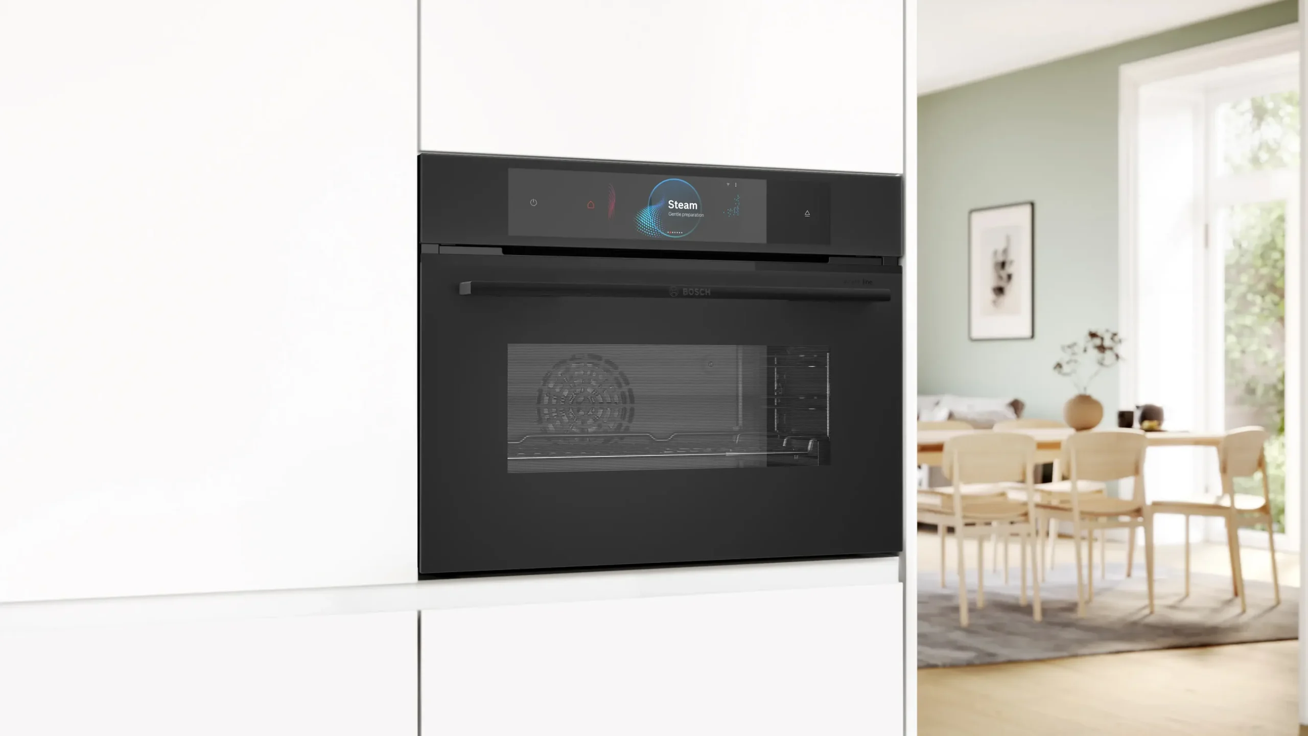 Serie 8 Compacte bakoven met volwaardige stoom 60 x 45 cm Mat zwart