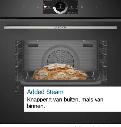Serie 8 Compacte bakoven met volwaardige stoom 60 x 45 cm Mat zwart