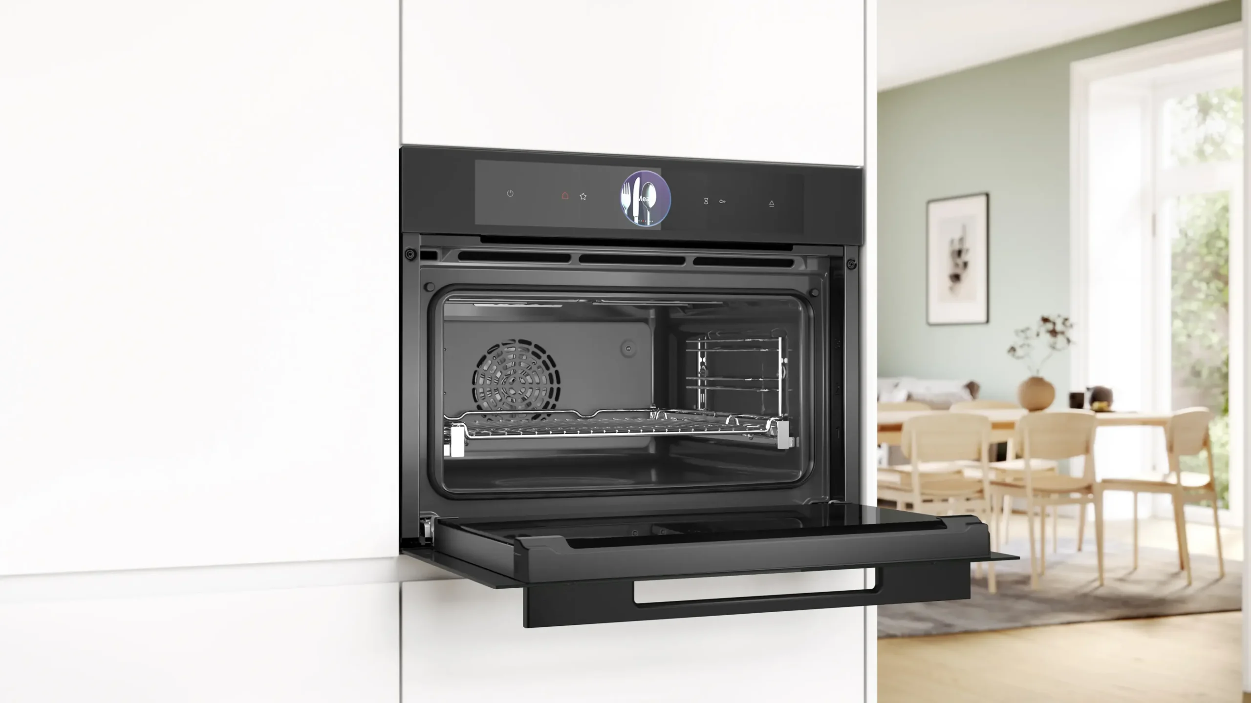 Serie 8 Compacte bakoven met volwaardige stoom 60 x 45 cm Mat zwart
