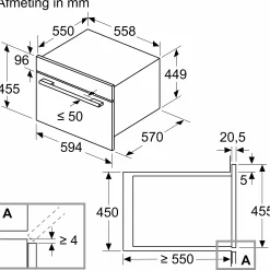 Serie 6 Compacte magnetron met hetelucht Zwart