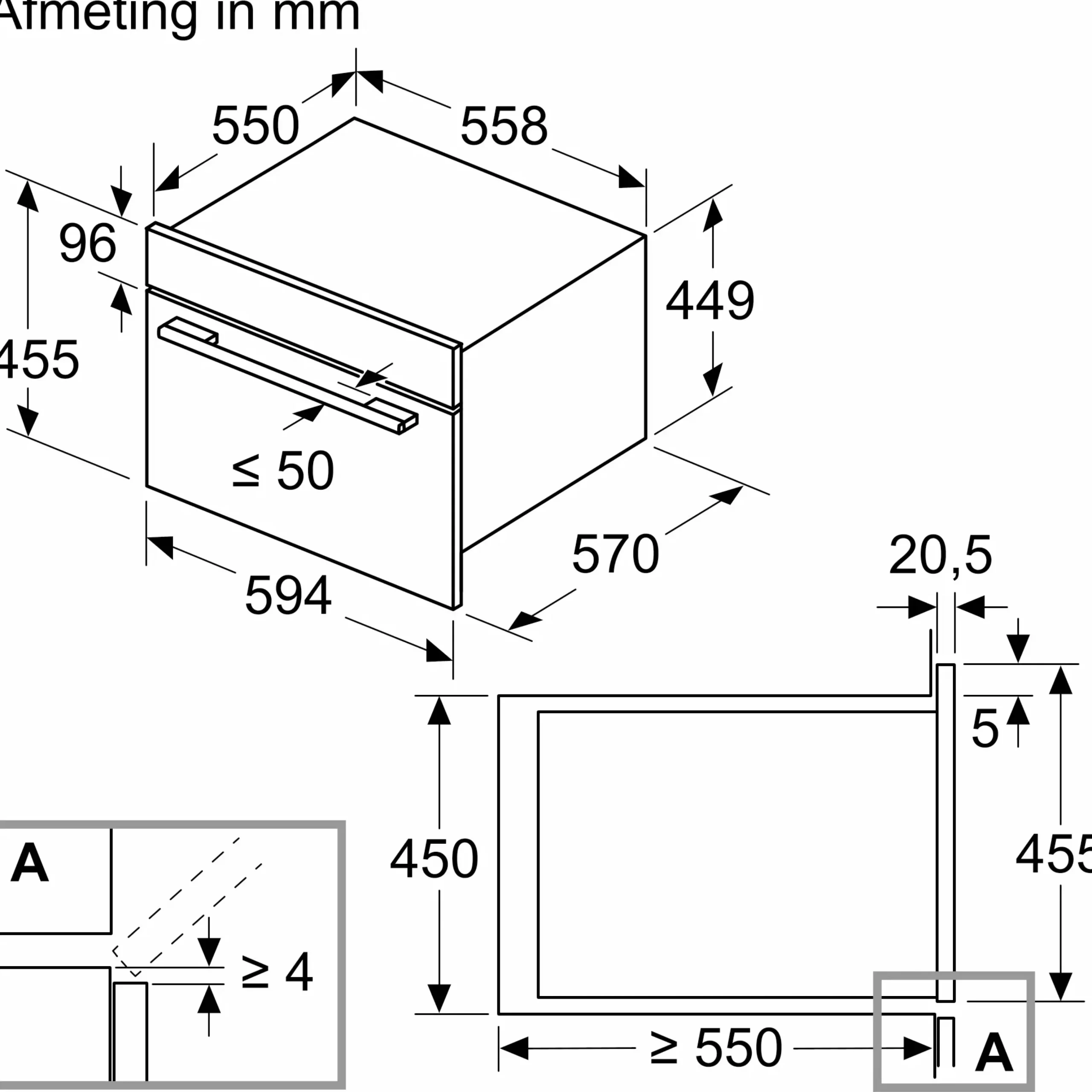 Serie 6 Compacte magnetron met hetelucht Zwart