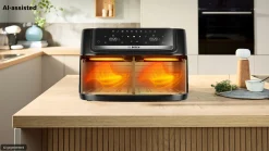 Serie 4 Double Drawer Air Fryer Zwart