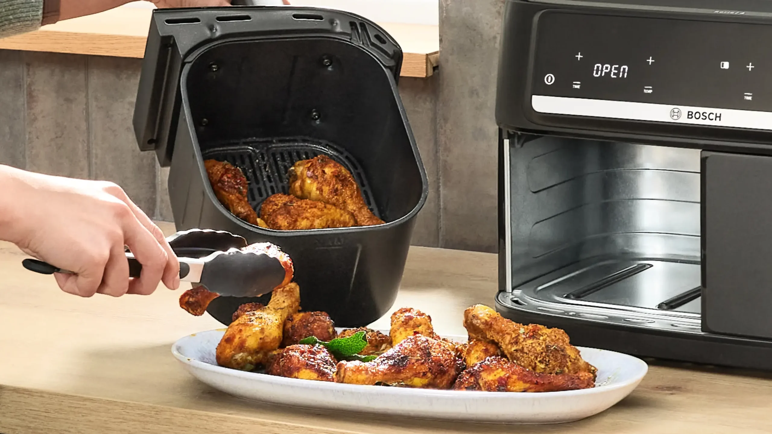 Serie 4 Double Drawer Air Fryer Zwart