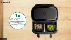 Serie 4 Double Drawer Air Fryer Zwart