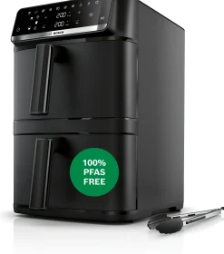 Serie 6 Double Stack Drawer Air Fryer Zwart