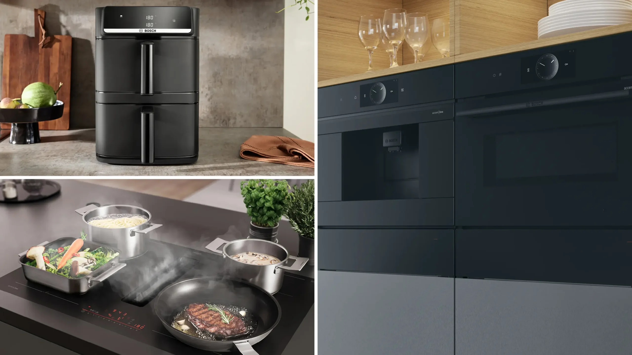 Serie 6 Double Stack Drawer Air Fryer Zwart