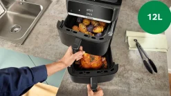 Serie 6 Double Stack Drawer Air Fryer Zwart
