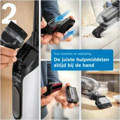 Serie 4 Draadloze steelstofzuiger Flexxo 28 Vmax Wit