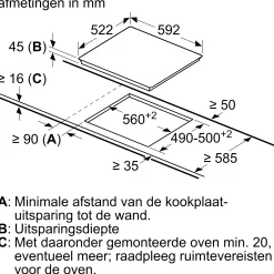 Serie 6 Elektrische kookplaat 60 cm opbouwmontage zonder rand
