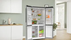Serie 4 French Door koel-vriescombinatie, 4 deuren 183 x 90.5 cm Roestvrij staal