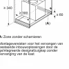 Serie 4 Geïntegreerde blokdesign schouwkap 80 cm helder glas, Matzwart