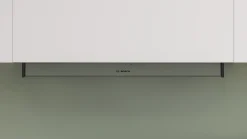 Serie 4 Geïntegreerde blokdesign schouwkap 80 cm helder glas, Matzwart
