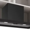 Serie 2 Geïntegreerde blokdesign schouwkap 90 cm Matzwart