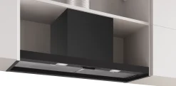 Serie 2 Geïntegreerde blokdesign schouwkap 90 cm Matzwart
