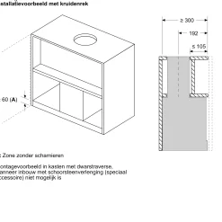 Serie 2 Geïntegreerde blokdesign schouwkap 90 cm Matzwart