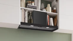 Serie 2 Geïntegreerde blokdesign schouwkap 90 cm Matzwart