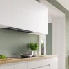 Serie 6 Geïntegreerde blokdesign schouwkap 90 cm zwart glas, Matzwart