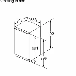 Serie 6 Inbouw koelkast met vriesvak 102.1 x 55.8 cm Vlakscharnier met SoftClose