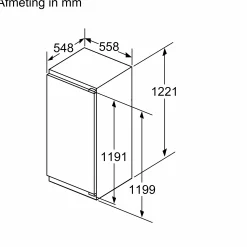 Serie 6 Inbouw koelkast met vriesvak 122.1 x 55.8 cm Vlakscharnier met SoftClose