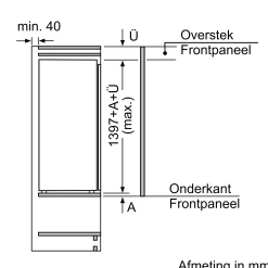 Serie 8 Inbouw koelkast 139.7 x 55.8 cm Vlakscharnier