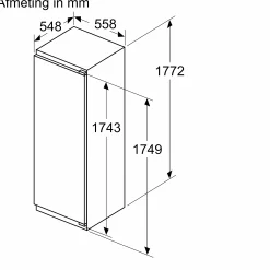 Serie 6 Inbouw koelkast 177.2 x 55.8 cm Vlakscharnier met SoftClose