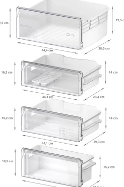 Serie 2 Inbouw koel-vriescombinatie 193.5 x 54.1 cm Sleepdeur