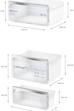 Serie 4 Inbouw koel-vriescombinatie 177.2 x 54.1 cm Vlakscharnier