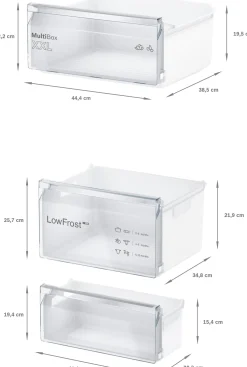 Serie 2 Inbouw koel-vriescombinatie 177.2 x 54.1 cm Sleepdeur