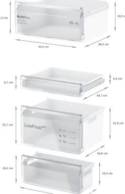 Serie 2 Inbouw koel-vriescombinatie 177.2 x 54.1 cm Sleepdeur