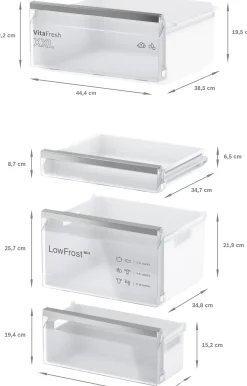 Serie 4 Inbouw koel-vriescombinatie 177.2 x 54.1 cm Sleepdeur