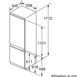 Serie 6 Inbouw koel-vriescombinatie 177.2 x 55.8 cm Vlakscharnier met SoftClose