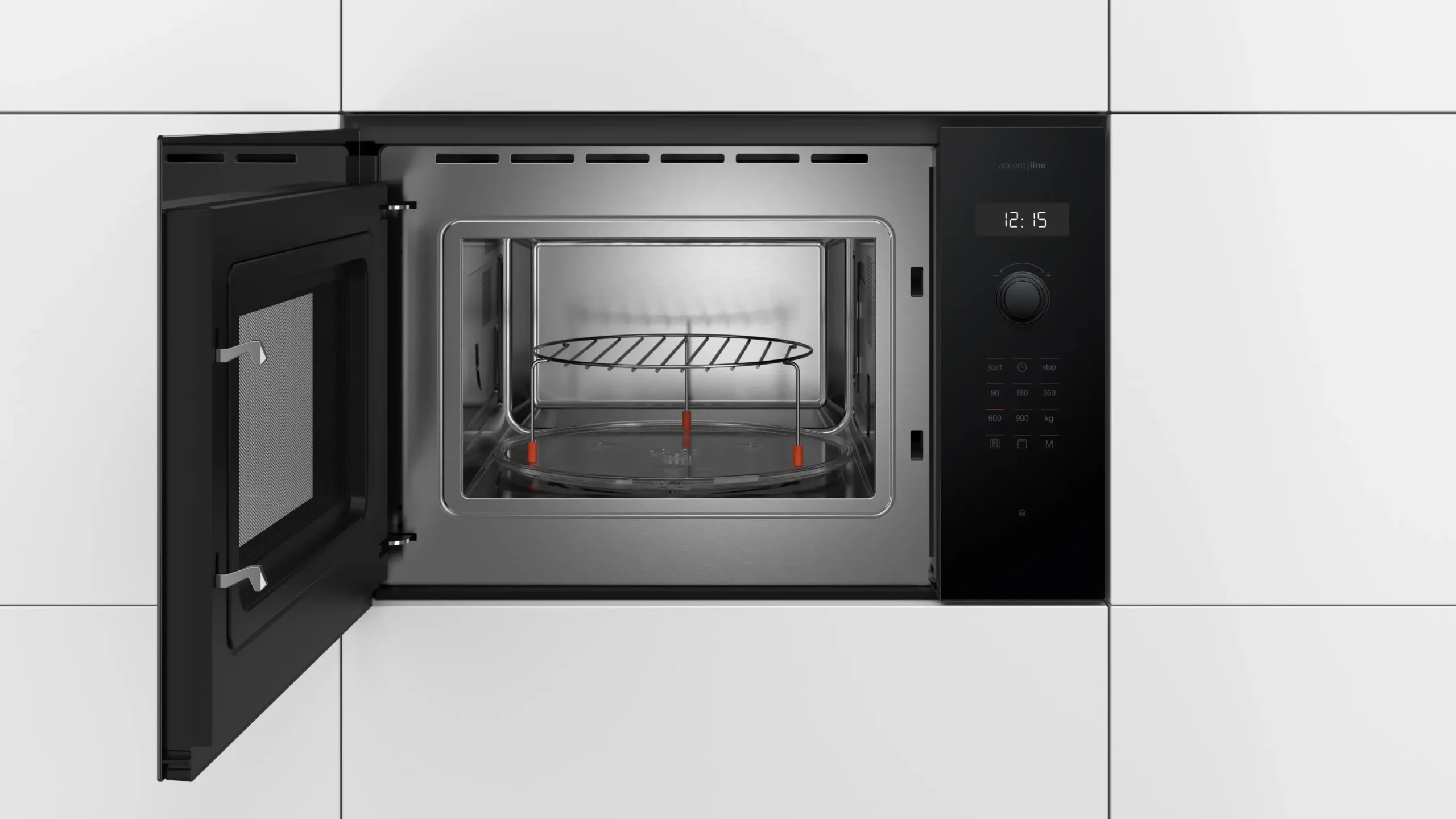 Serie 4 Inbouwmagnetron met grill Zwart