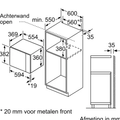 Serie 6 Inbouwmagnetron RVS