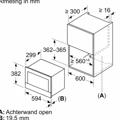 Serie 8 Inbouwmagnetron Zwart