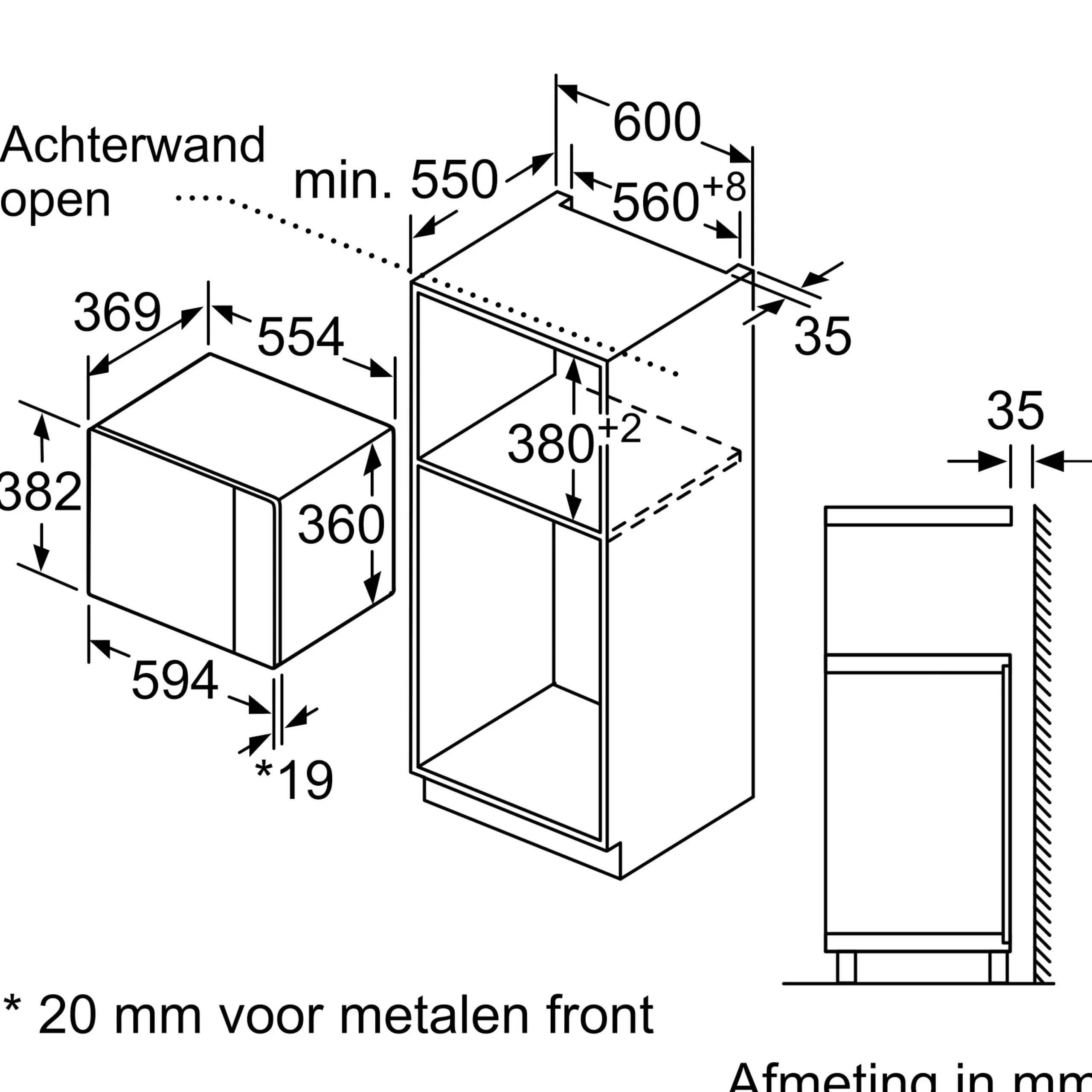 Serie 6 Inbouwmagnetron Zwart