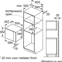 Serie 4 Inbouwmagnetron Zwart