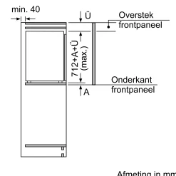 Serie 4 Inbouw vriezer 71.2 x 55.8 cm Vlakscharnier