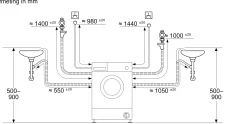 Serie 6 Inbouw was-droogcombinatie 8/5 kg