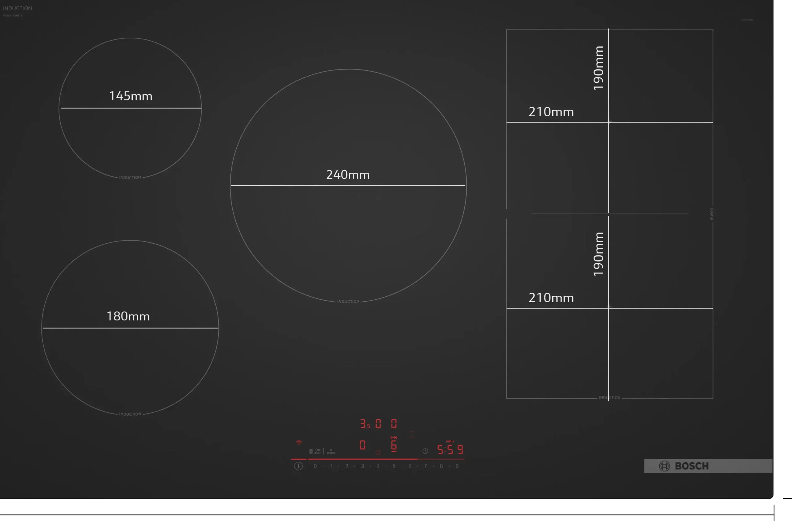 Serie 6 Inductiekookplaat 80 cm