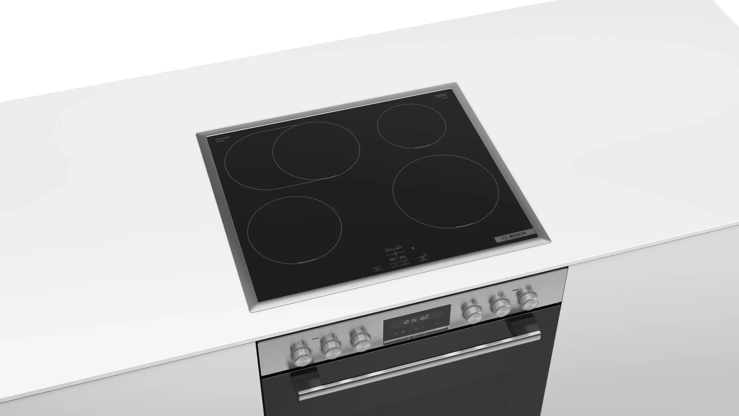Serie 4 Inductiekookplaat 60 cm bediening uitsluitend op bijpassende oven, opbouwmontage met rand