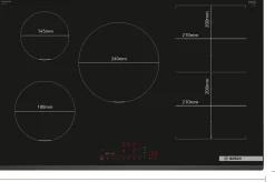 Serie 6 Inductiekookplaat 80 cm opbouwmontage zonder rand
