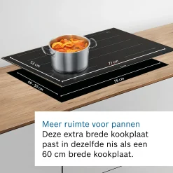 Serie 6 Inductiekookplaat 70 cm opbouwmontage zonder rand