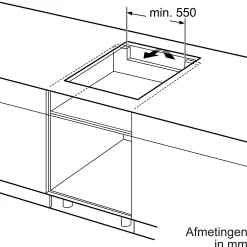 Serie 2 Inductiekookplaat 60 cm opbouwmontage zonder rand
