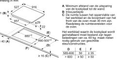 Serie 8 Inductiekookplaat 90 cm opbouwmontage met rand