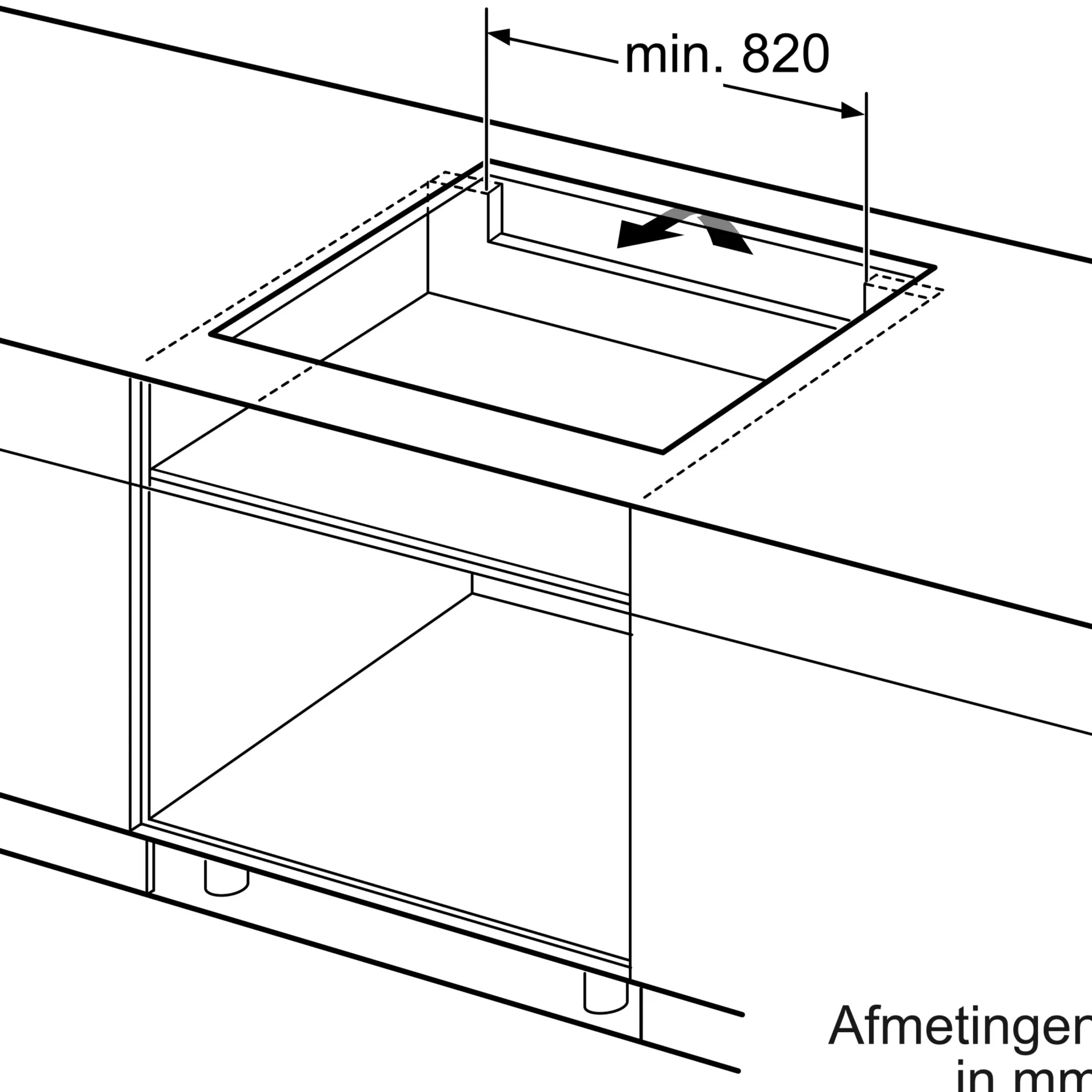 Serie 8 Inductiekookplaat 90 cm opbouwmontage met rand