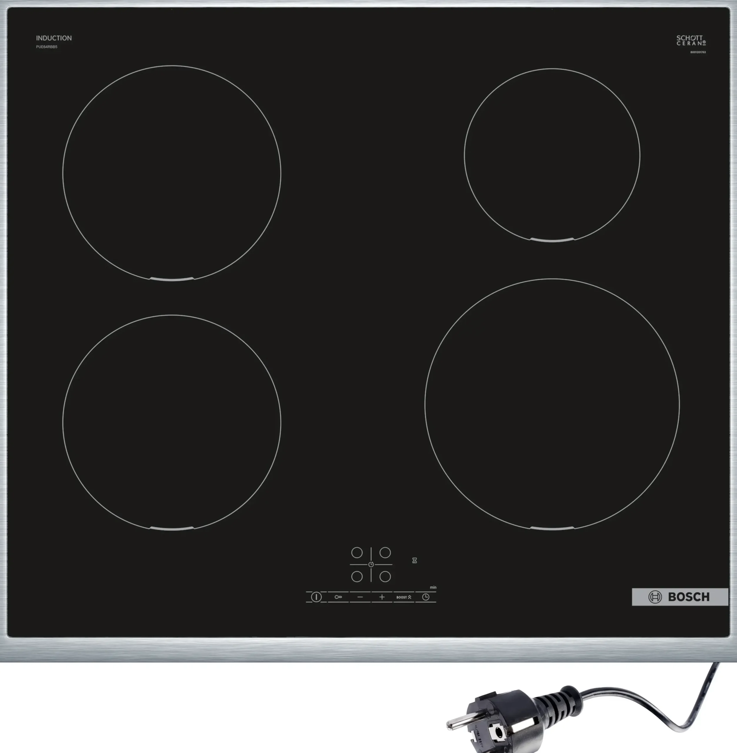 Serie 4 Inductiekookplaat 60 cm opbouwmontage met rand